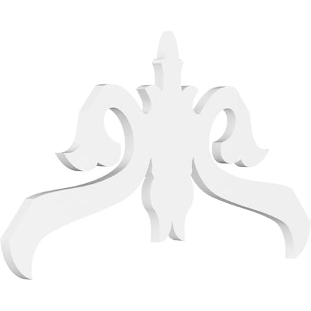 Ekena Millwork Pitch Florence Architectural Grade PVC Gable Pediment, 36"W x 21"H x 1"P (14/12) GPP036X021X100FLO